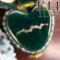 K14 ハート型天然 ピンクサファイア 天然 ルビーリング #11 鑑別書 