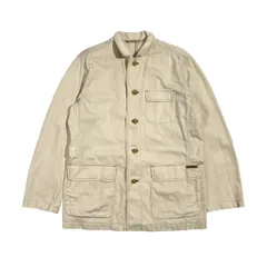 リネン混 CROCODILE クロコダイル カバーオール ジャケット L/アイボリー ライトベージュ系 メンズ