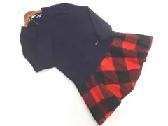 BLUE LABEL CRESTBRIDGE ブルーレーベル クレストブリッジ ウール混 ドッキング ワンピース size36/赤ｘ紺 ◇■ レディース