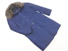 BANANA REPUBLIC バナナリパブリック エコファー 付き コート sizeS/紺 ◇■ レディース