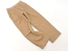 SELECT MOCA セレクトモカ ウール混 チェック タック テーパード パンツ sizeS/ブラウン ◇■ レディース