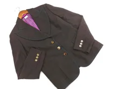 Paul Smith ポールスミス WOMEN ウール混 パイピング ジャケット size40/茶 ◇■ レディース