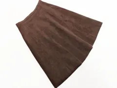 NATURAL BEAUTY BASIC ナチュラルビューティーベーシック スウェード調 Aライン 台形 スカート sizeXS/ブラウン ◇■ レディース