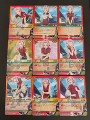eb279 【NARUTO/ナルト】カードゲーム 春野サクラ 9枚セット まとめ売り 山中いの チーム変遷 医療忍術 サクラ 9枚 忍-3 27 120 189 206 237 290他