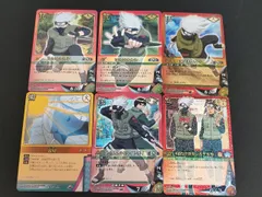 eb279 NARUTO/ナルト カードゲーム はたけカカシ 6枚セット 雷切 マイト・ガイ うみのイルカ 写輪眼