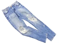 ZARA TRF ザラ トラファ ダメージ加工 デニムパンツ size34/青 ■■ レディース