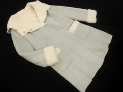 tocco closet トッコクローゼット フェイクムートン フーディー コート size9AR/グレーｘ白 ◇■ レディースのサムネイル