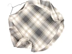 SM2 サマンサモスモス チェック ブラウス シャツ sizeF/ベージュｘチャコール ◇■ レディース