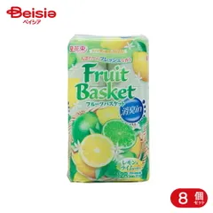 丸富製紙 フルーツバスケット消臭inレモンライム12ロールダブル 8個