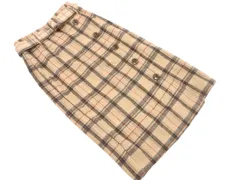 INGNI イング チェック ベルト 付 ロング スカート sizeM/ベージュ ◇■ レディース