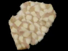 新品 CECIL McBEE セシルマクビー フェイクファー ノーカラー ジャケット sizeM/白ｘベージュｘピンク ◇■ レディース