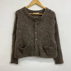 Vlas Blomme ヴラスブラム ニット カーディガン 長袖 クロップド ボートネック 古着 vintage ブラウン系 F B566
