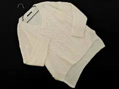 INGNI イング Vネック ケーブル編み ニット セーター sizeM/オフホワイト ◇■ レディース