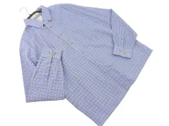 L.L.Bean エルエルビーン チェック ボタンダウン シャツ sizeM/青 ◇■ メンズ