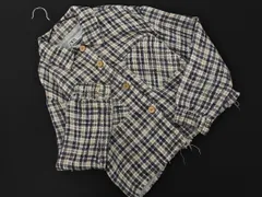 ZARA ザラ チェック フリンジ ジャケット sizeS/白ｘ紺 ◇■ レディース