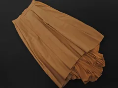 GRANDTABLE グランターブル バックプリーツ タック ロング スカート sizeM/ベージュ ◇■ レディース