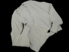 新品 axes femme アクシーズファム レースアップ袖ショート カーディガン sizeM/ライトブルー ◇■ レディース