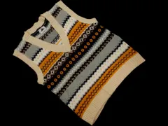 ABITOKYO アビトーキョー フェアアイル柄 ニット ベスト sizeF/マルチカラー ◇■ レディース