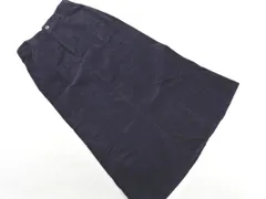 earth music&ecology アースミュージック＆エコロジー コーデュロイ ロング スカート sizeS/紺 ◇■ レディース