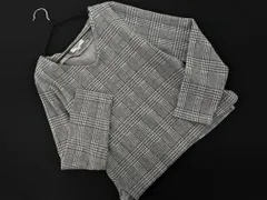 NATURAL BEAUTY BASIC ナチュラルビューティーベーシック グラフチェック プルオーバー カットソー sizeM/グレー ◇■ レディース