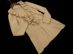NARACAMICIE ナラカミーチェ ウール混 フリル ロング カーディガン size1/ベージュ ◇■ レディース