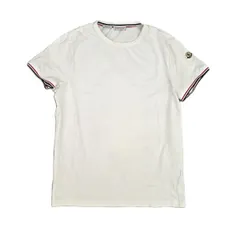 MONCLER モンクレール スリムフィット トリコロール 袖ワッペン クルーネック 半袖Ｔシャツ メンズ コットン 中古