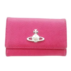 ヴィヴィアンウエストウッド Vivienne Westwood キーケース レザー 革 三つ折り オーブロゴ 6連 ピンク /CK25