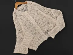 CLASSICAL ELF クラシカルエルフ ボリュームスリーブ 透かし編み カーディガン sizeM/オフホワイト ◇■ レディース