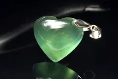 【１点物】シルバー925◇とろみグリーン サーペンティン　19x17mm　ハート ペンダントトップ パワーストーン 天然石 _PC9735