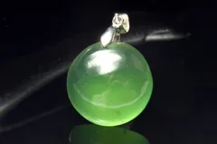 【１点物】シルバー925◇とろみグリーン サーペンティン　19mm　コイン ペンダントトップ パワーストーン 天然石 _PC9742