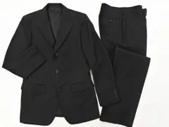 simplicite シンプリシテェ ウール100% ストライプ セットアップ ジャケット パンツ スーツ size46/黒 ◇■ メンズ