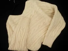 who's who Chico フーズフーチコ ケーブル編み ショート丈 ニット セーター sizeF/オフホワイト ◇■ レディース