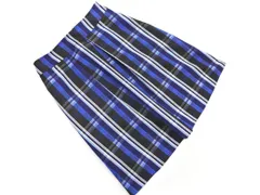 Reflect リフレクト チェック タック フレア スカート size11/黒ｘ青 ■■ レディース