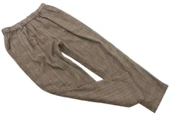 studio CLIP スタジオクリップ グレンチェック タック テーパード パンツ sizeL/ダークブラウン ◇■ レディース