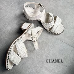 極美品】CHANEL ココマーク ウッドウェッジソール サボサンダル - メルカリ