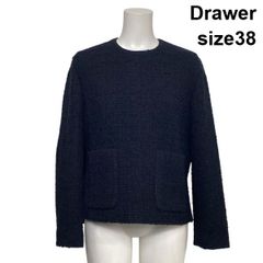 試着のみ✨ドゥロワー 23AW コットン ツイード スナップノーカラー