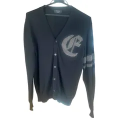  EPOCA UOMO エポカウォモ  長袖ニットカーディガン ブラック メンズ 46サイズ【Z1789】