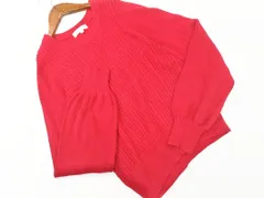 NATURAL BEAUTY BASIC ナチュラルビューティーベーシック ケーブル編み ニット セーター sizeM/赤 ◇■ レディース