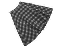 N. エヌ ナチュラルビューティーベーシック ウール混 チェック フレア スカート sizeM/黒 ◇■ レディース