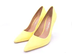 Salvatore Ferragamo サルヴァトーレフェラガモ ポインテッドトゥ ハイヒール パンプス size6(23.5cm)/黄 ■■◎レディース