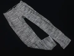 theory セオリー リネン混 総柄 クロップド パンツ size00/白ｘ黒ｘ青 ■◇ レディース