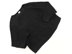 green label relaxing グリーンレーベルリラクシング ユナイテッドアローズ 透かし編み ニット セーター 黒 ◇■ レディース