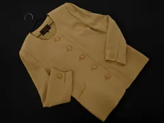 Leilian レリアン ウール100% ノーカラー ジャケット size7/ベージュ ◇■ レディース