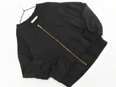 MAJESTIC LEGON マジェスティックレゴン サテン ブルゾン ジャケット sizeM/黒 ◇■ レディース