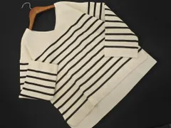 LOWRYS FARM ローリーズファーム Vネック ボーダー ニット セーター sizeM/白ｘ黒 ◇■ レディース