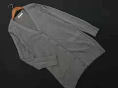 M-PREMIER エムプルミエ ウール混 ラメ チュニック カーディガン size36/グレー ◇■ レディース