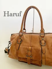 Haruf レザー ボストンバッグ  本革 ２way   ブラウン  ユニセックス 鞄