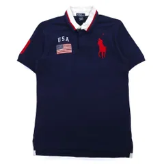 Polo by Ralph Lauren ビッグポニー ポロシャツ XL ネイビー コットン 鹿の子 星条旗 グアテマラ製 未使用品