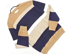 CIAOPANIC TYPY チャオパニックティピー 切替 ニット セーター sizeM/ベージュｘ紺 ◇■ メンズ