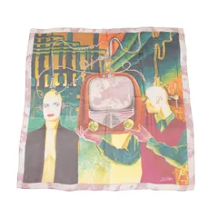 ジャンポールゴルチエJean Paul GAULTIER グラフィックプリントシフォンスカーフ マルチ